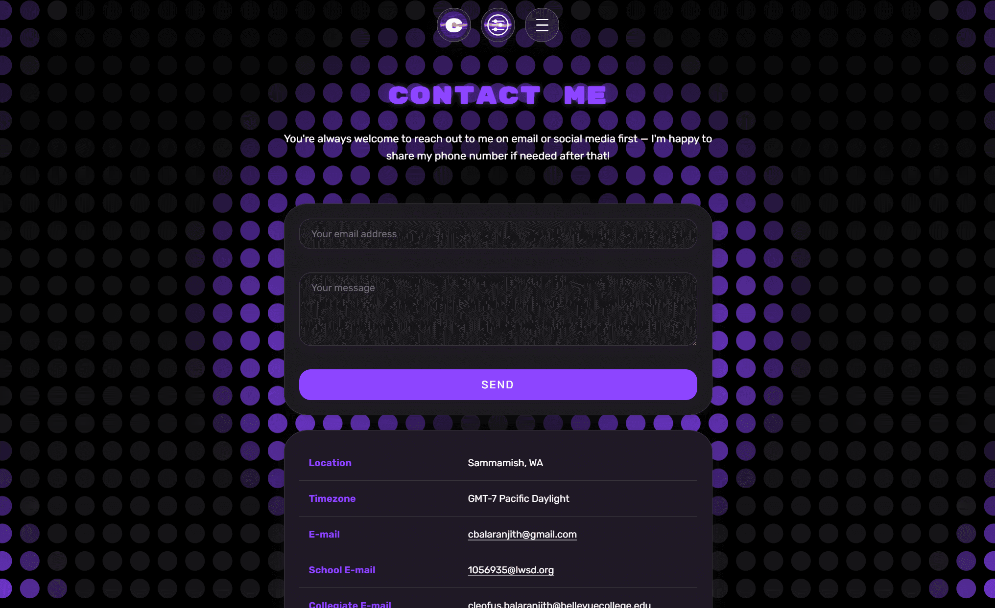 Personal Website (old) screenshot 3
